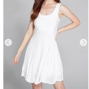 NEW Guess Marciano white pleated knit mini dress